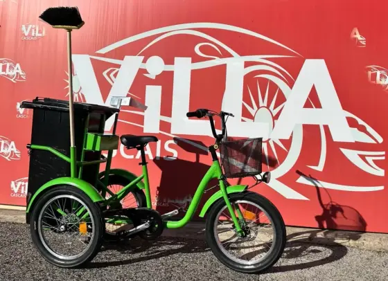 3WB Triciclo de limpeza urbana, verde